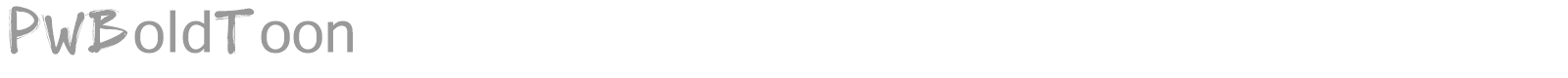 PWBoldToon font preview