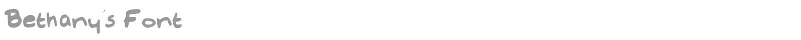 Bethany's Font font preview