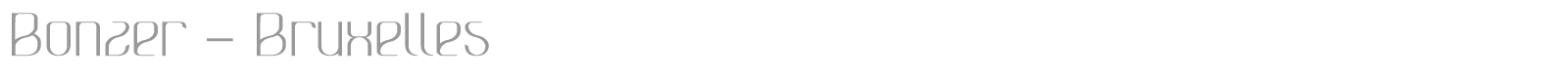 Bonzer - Bruxelles font preview