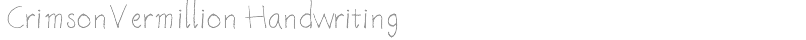CrimsonVermillion Handwriting font preview