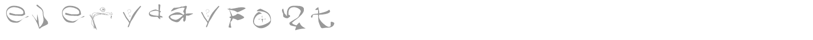 everydayFont font preview