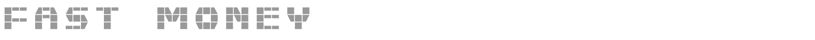 Fast Money font preview