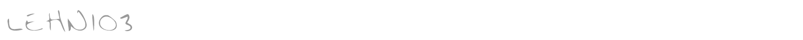 LEHN103 font preview