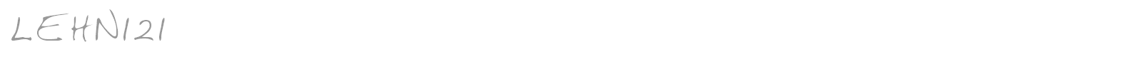 LEHN121 font preview