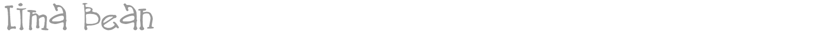 Lima Bean font preview