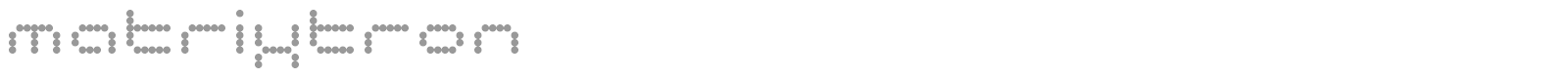 matrixtron font preview