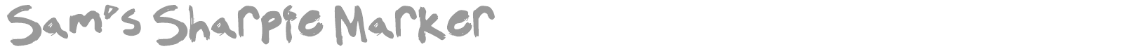 Sam's Sharpie Marker font preview