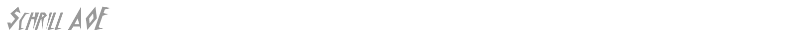 Schrill font preview