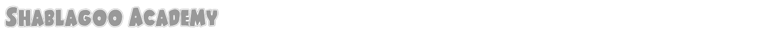 Shablagoo Super-Italic font preview