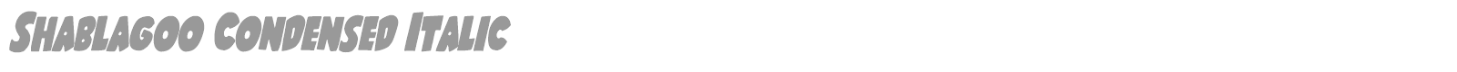 Shablagoo Super-Italic font preview