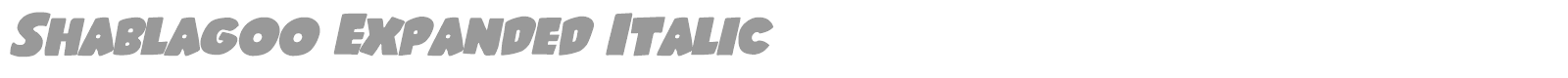 Shablagoo Super-Italic font preview