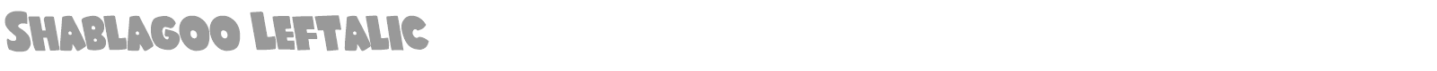 Shablagoo Super-Italic font preview