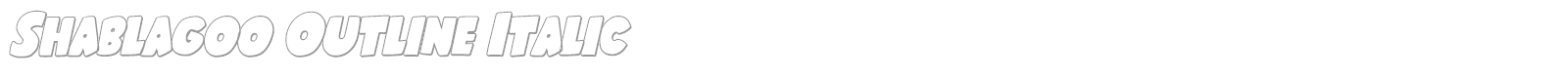 Shablagoo Super-Italic font preview