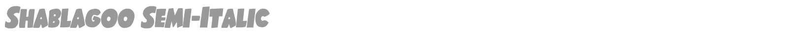 Shablagoo Super-Italic font preview