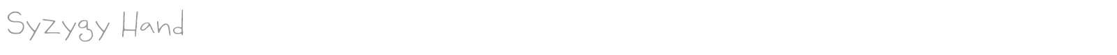 Syzygy Hand font preview