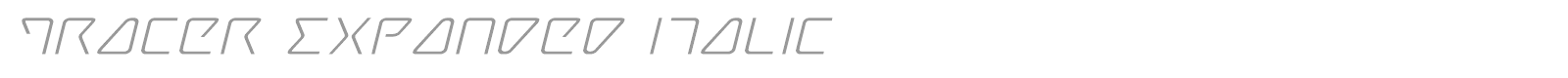 Tracer Super-Italic font preview