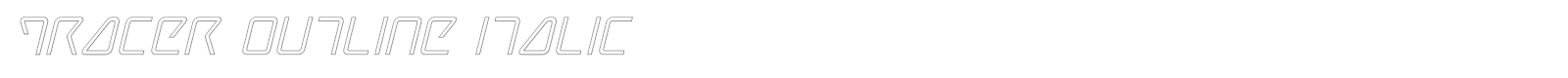 Tracer Super-Italic font preview