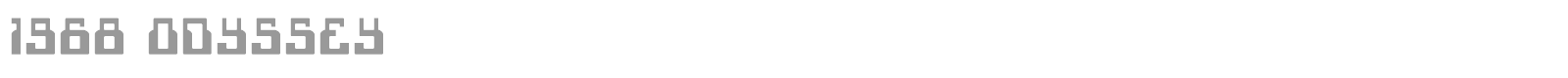 1968 Odyssey Leftalic font preview
