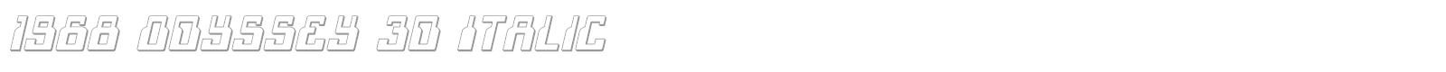 1968 Odyssey Leftalic font preview