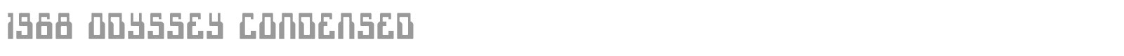 1968 Odyssey Leftalic font preview
