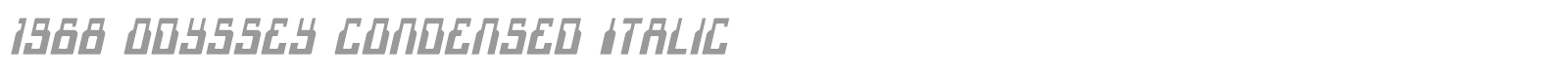 1968 Odyssey Leftalic font preview