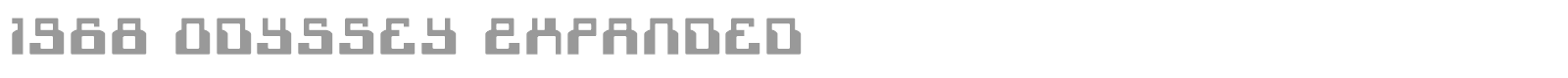 1968 Odyssey Leftalic font preview