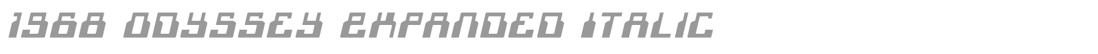 1968 Odyssey Leftalic font preview