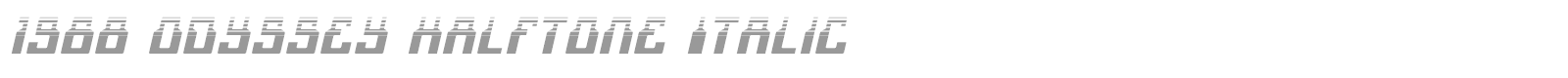 1968 Odyssey Leftalic font preview