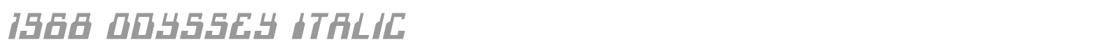 1968 Odyssey Leftalic font preview