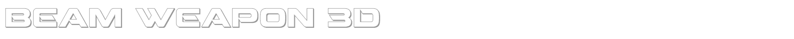 Beam Weapon 3D font preview