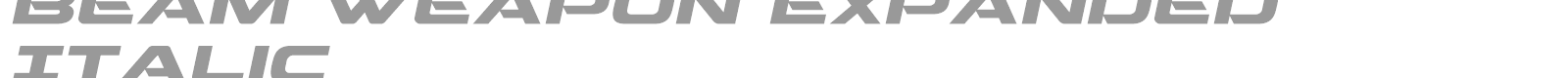 Beam Weapon Condensed font preview