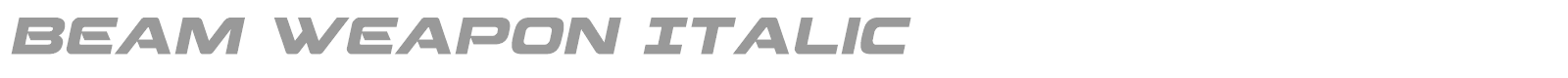 Beam Weapon Condensed font preview
