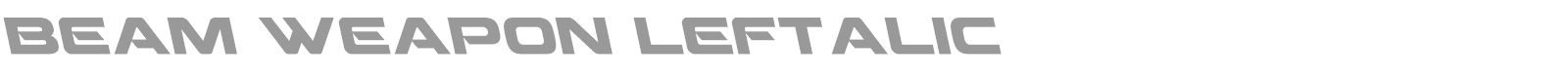 Beam Weapon Condensed font preview
