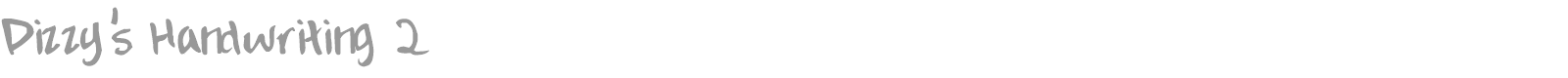 Dizzy's Handwriting font preview