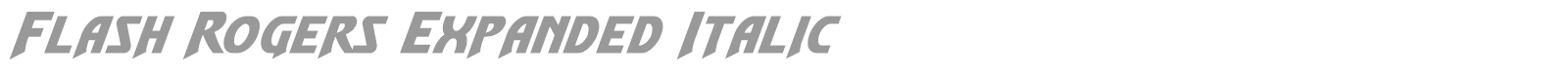 Flash Rogers Super-Italic font preview