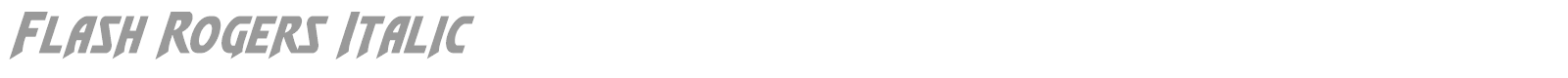 Flash Rogers Super-Italic font preview