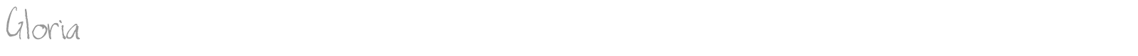 Gloria3 font preview