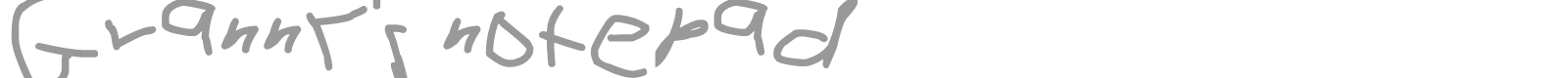Granny's notepad font preview