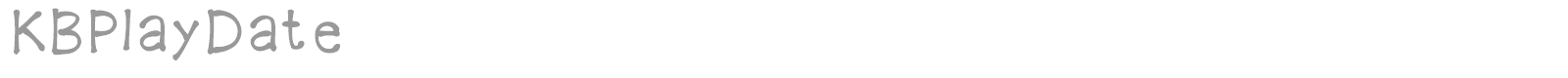 KBPlayDate font preview