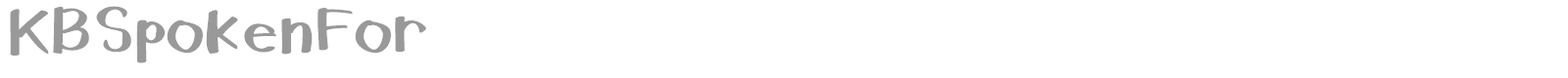KBSpokenFor font preview
