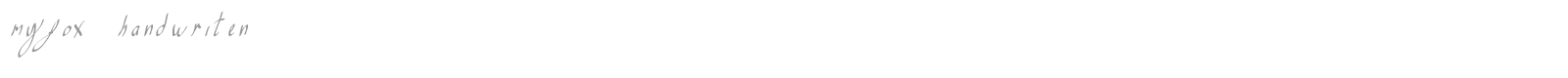 myfox handwriten font preview