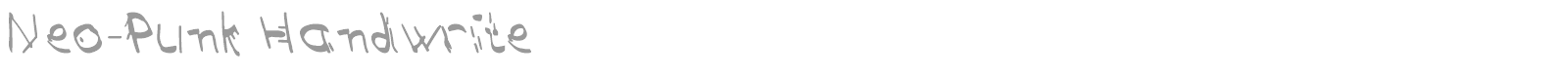 Neo-Punk Handwrite font preview