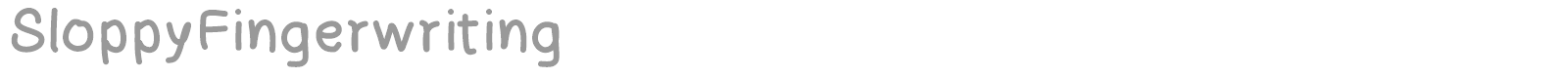 SloppyFingerwriting font preview