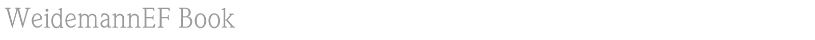 WeidemannEF font preview