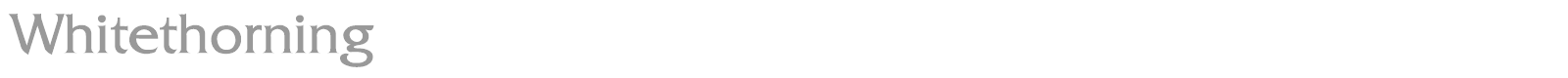 Whitethorning font preview