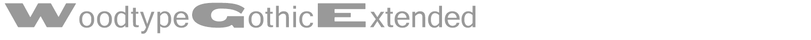 WoodtypeGothicExtended font preview