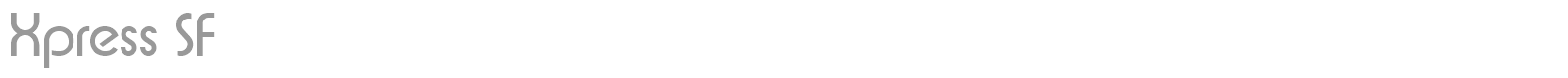 Xpress SF font preview