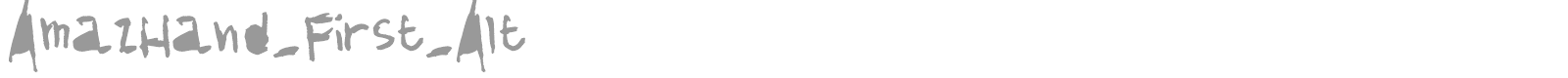 AmazHand_First_Alt font preview