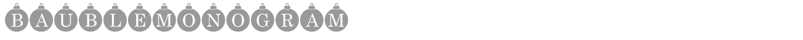Bauble Monogram font preview
