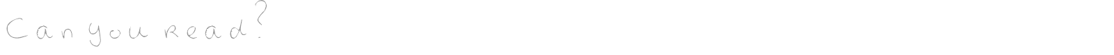 Can you read? font preview